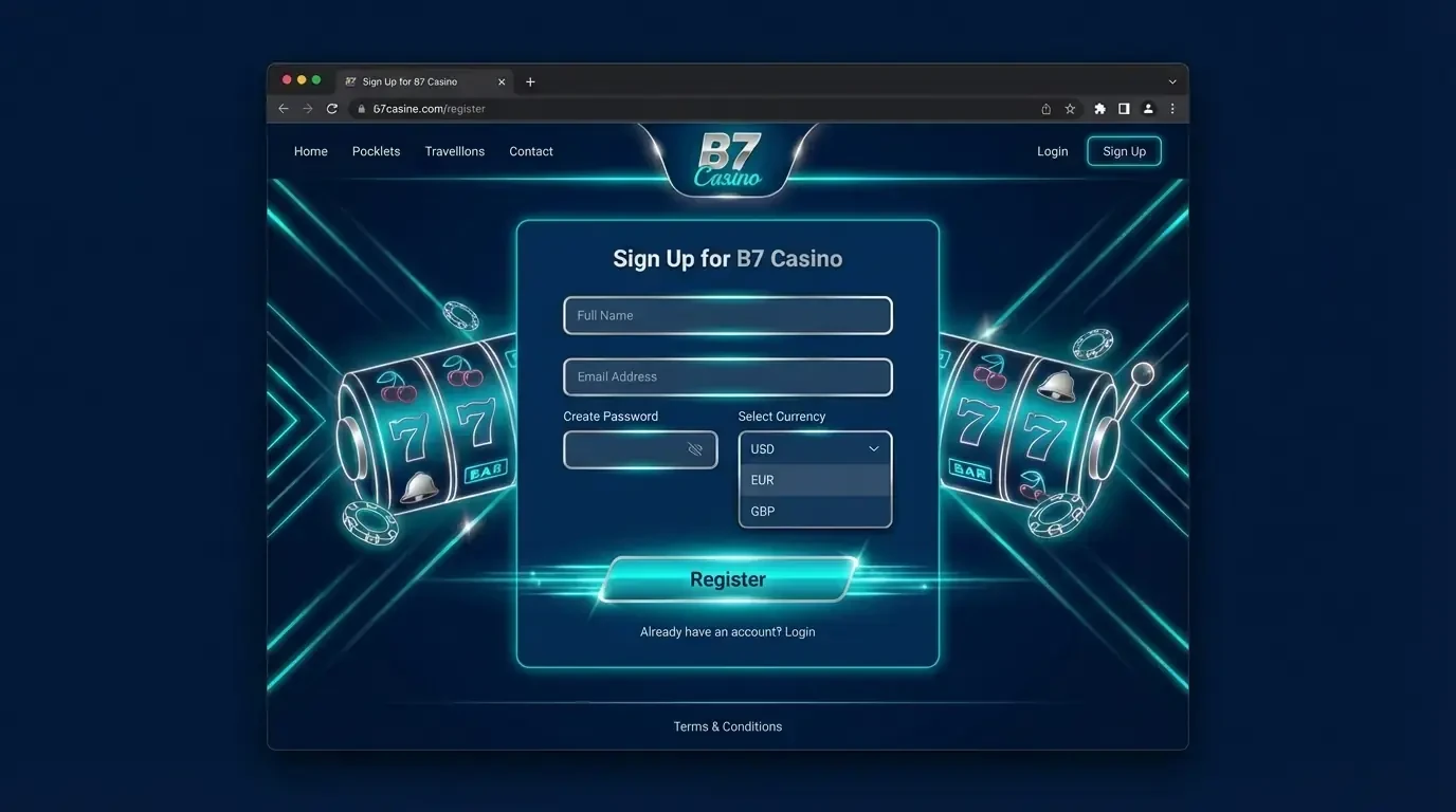 B7 Casino registratie en account aanmaken